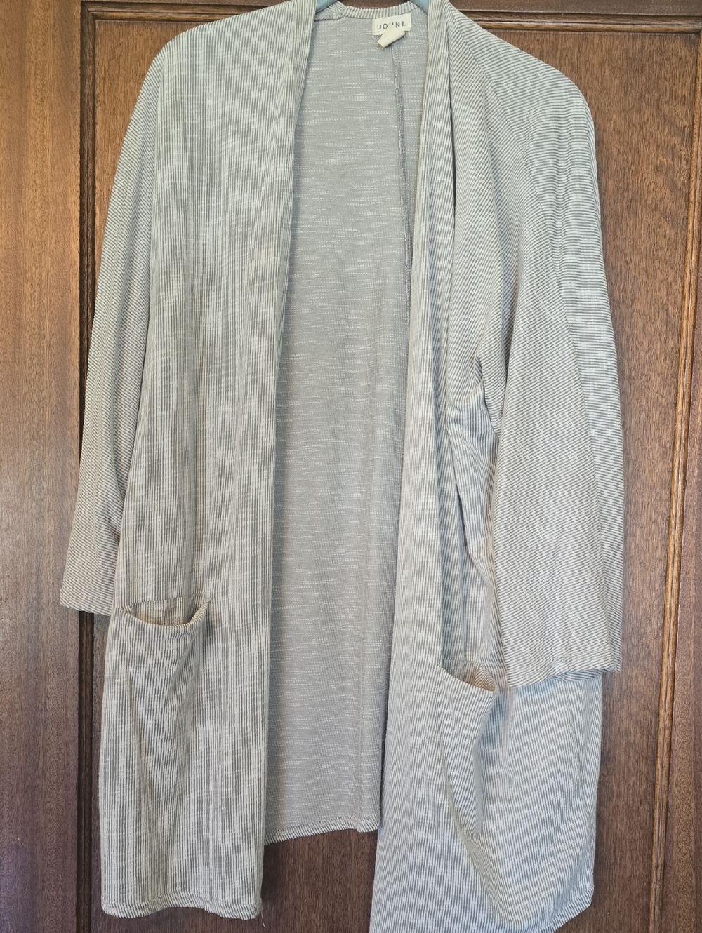 DONNI. Light Gray Waffle-Knit Pullover